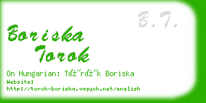 boriska torok business card